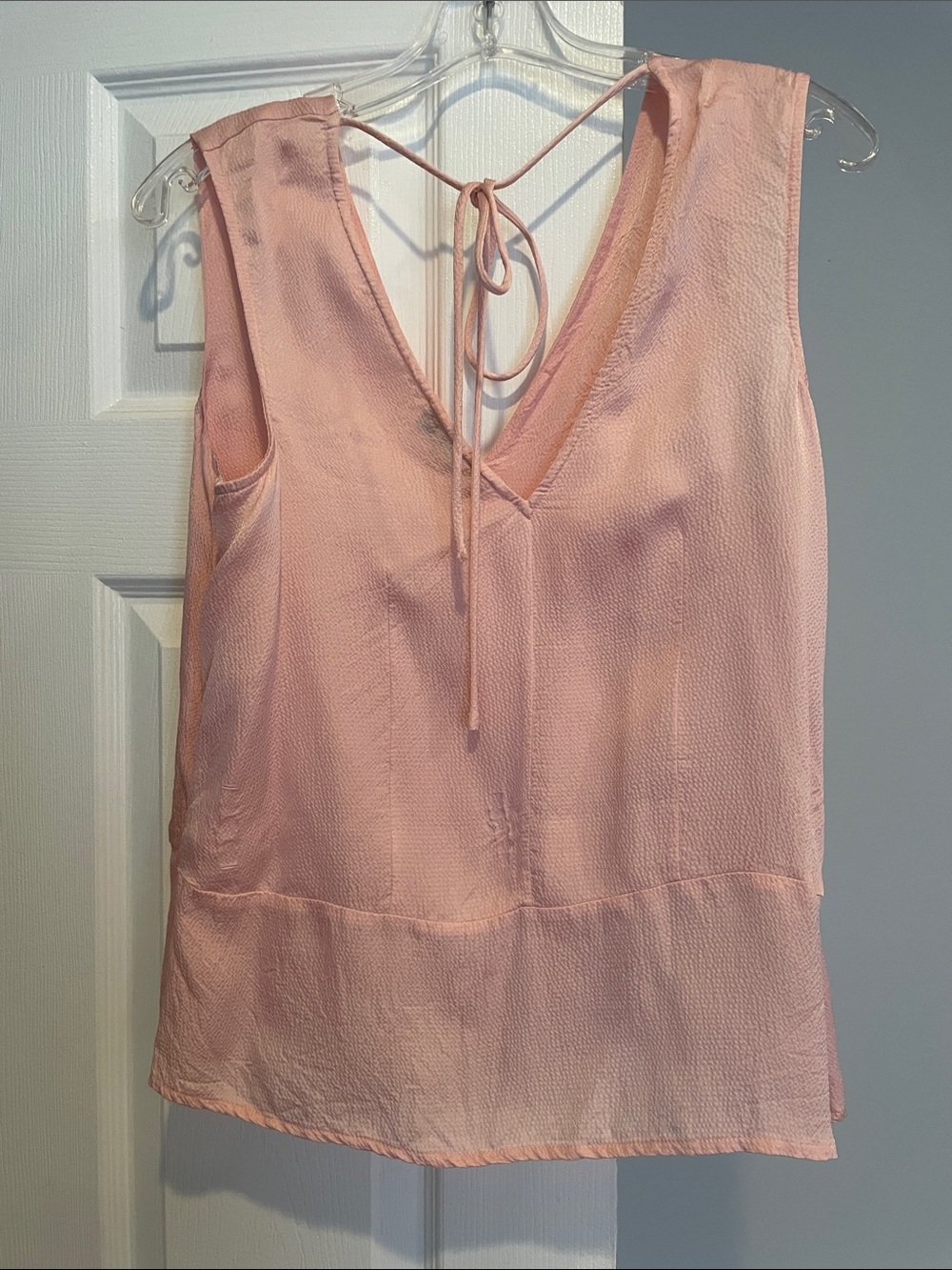 Everlane Light Pink Waffle-Knit Tank